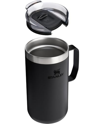 Image of STANLEY Everyday Camp Mug 24oz | Drink Through Lid | Cup for Coffee, Tea and Drinks | Insulated Stainless Steel Coffee Mug | BPA-Free | Black 2.0