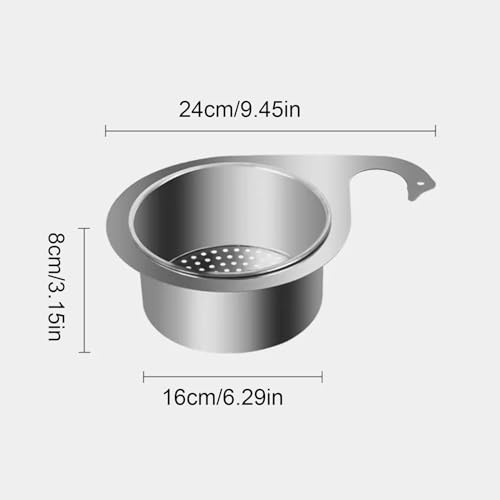 Colador de desagüe de acero inoxidable para fregadero, pack 2 miniatura 2