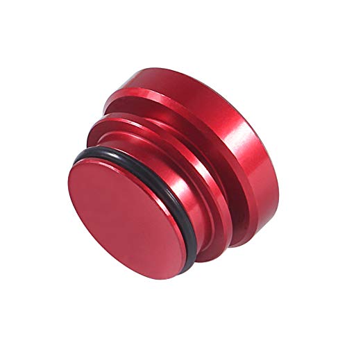 Image of Billet Aluminum Car Cigarette Lighter Plug Replacement, EJECT Button Universal Push Button Fits Most Automotive Vehicles (Red)