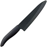 京セラ セラミック 包丁 黒刃 軽く 鋭く キレイに切れる 牛刀 18cm 硬いから切れ味が長く続く サビない素材 よく切れる 食洗機 除菌漂白 OK ブラック FKR-B18BKEC-AZ 【Amazon.co.jp限定】