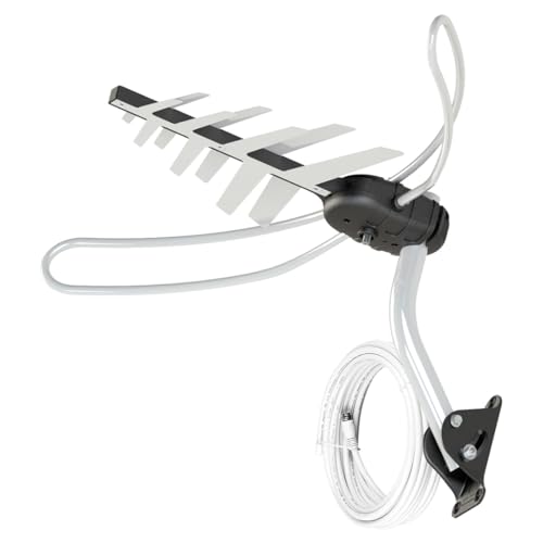 Antena Externa TV 4 em 1 Vhf/Uhf/Fm/HDtv Dtv-3000 Aquario, Aquario, DTV-3000, Cinza