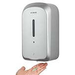 AIKE 1000 ML Automatic Soap Dispenser, Public Area Tamper-Resistant Design Design, Wall Mounted for Commercial, Silver Cover Model AK1226S