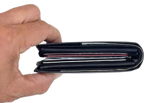 Bullz Cowhide Leather 2 Flap Up ID Window -12 Credit Card Slots Holder Mens Wallet4