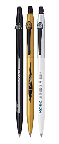Cross Click Star Wars 3-Pack Gel Ink Pens - Darth Vader, C-3PO, R2-D2 (9857M3)