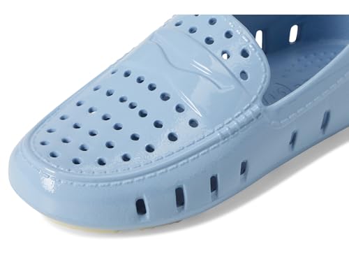 Image of Floafers Kids Unisex Prodigy Driver Patent (Big Kid) Alaskan Blue Patent /Putty 4 Big Kid M