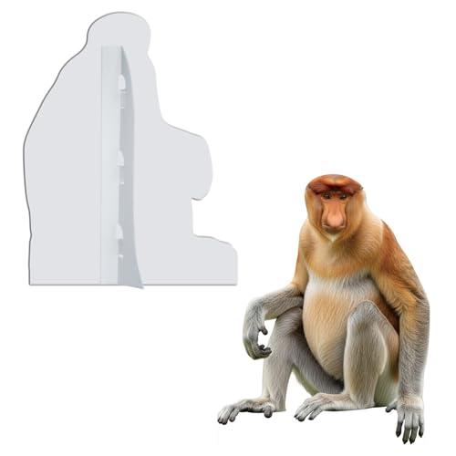 Image of Proboscis Monkey Life Size Cardboard Cutout, 3FT 1 PC | Fun Animal Standup Proboscis Monkey, for Events, Party Decor, Birthday Parties, Photo Booth, Home Decoration, Gifts