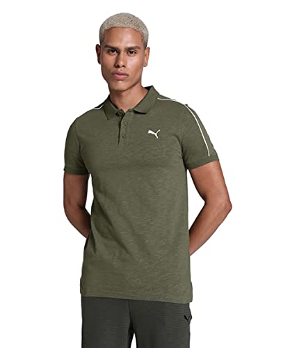 Image of PUMA Cotton Regular Fit Mens Black T-Shirt