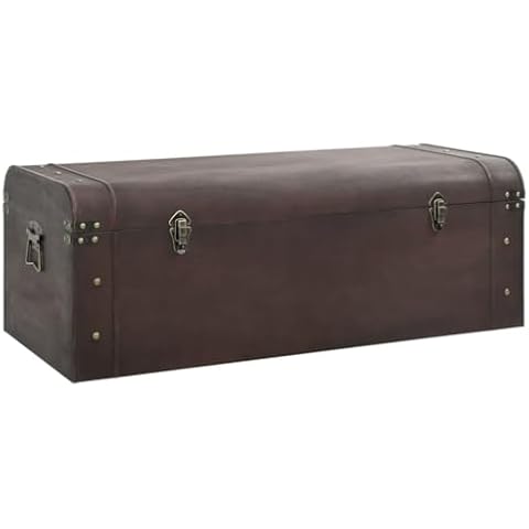 vidaXL Dark Brown Treasure Chest Coffee Table Cover