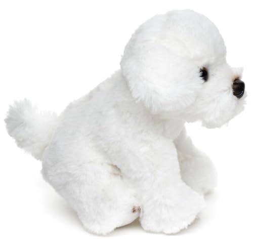 Teddys Rothenburg Kuscheltier Malteser weiß sitzend 13 cm Plüschhund Plüschtier
