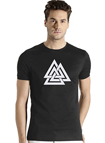 Image of ADRO 100% Cotton Lycra Tshirts for Men Combo Pack of 3 | Regular Fit | Printed T Shirt | Round Neck Half Sleeve| Mens Tshirts