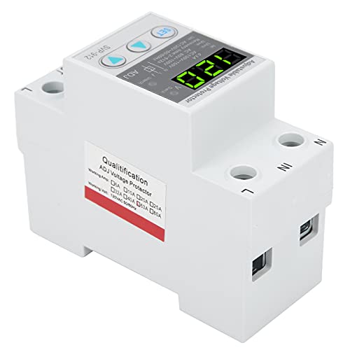 Adjustable Voltage Current Protector Over and Under Voltage 120V AC Undervoltage Protective Device with Voltage Self Recovery (63A)