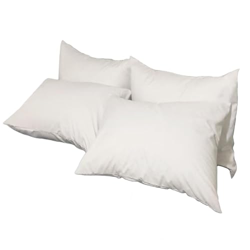Premium Queen Pillowcases 4 Pack - White Standard - Ultra Soft 1800 Thread Count Microfiber- Double...