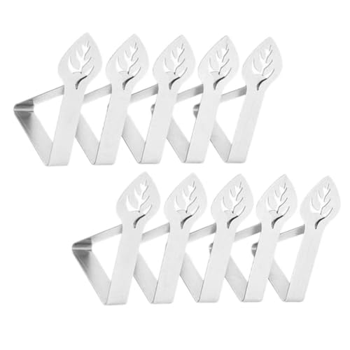 BinPhorm Pinzas para Mantel de Exterior Acero Inoxidable,10 PCS Pinzas para Manteles de Mesa Sujeta Manteles Ajustable para Jardín Cocina Oficina Restaurante Boda Fiesta