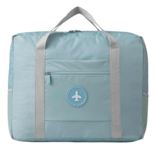 Image of CAVALO - Be Unique Travel Bags for Luggage Spacious with Pockets Foldable Weekender Zipper Duffle Bag, Stylish Handbag Carry on Trolley Bag Waterproof (44 x 18 x 35 cm) (Sky Blue)