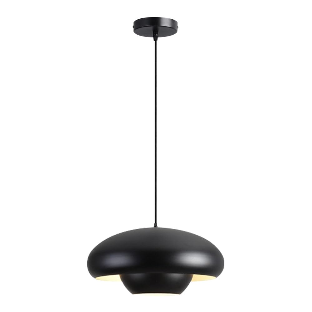 GUOGUOSM American Industrial Style Chandelier, E26 Light Source Metal Hanging Light, Creative Single Head Pendant Lamp, Bedroom Dining Room Bar Decorative Lighting Fixtures