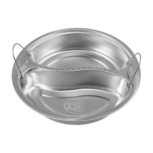 ULTECHNOVO Stainless Steel Steamer Basket Handles 2-Compartment Cooking Tray for Rice and Eggs Kitchen Steaming Insert for Electric Rice Cookers and Pots