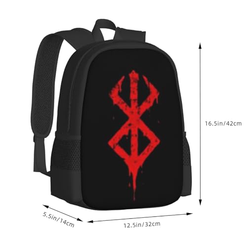 A-nime Berserk Backpack, Simple Large Capacity Backpack, Large Capacity Design Black3
