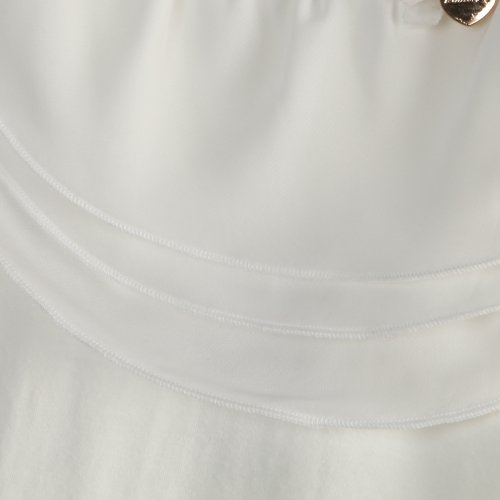 Richie House Little Girls' Fashion T-Shirt With Special Tiered Neck Rh1074-5/6 White #TOP3