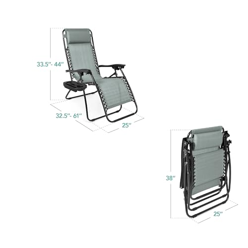 image for Best Choice Products Set of 2 Adjustable Steel Mesh Zero Gravity Loung