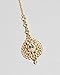 Bindhani Gold Toned Rhinestone Small Head Piece Maang Tikka With Earrings For Women