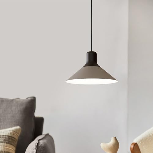 EGLO Pendant Lighting Abreosa, Ceiling Light Fixture for Dining and Living Rooms Hanging Light Made of Black and Grey Metal, E27 Socket - Image 2