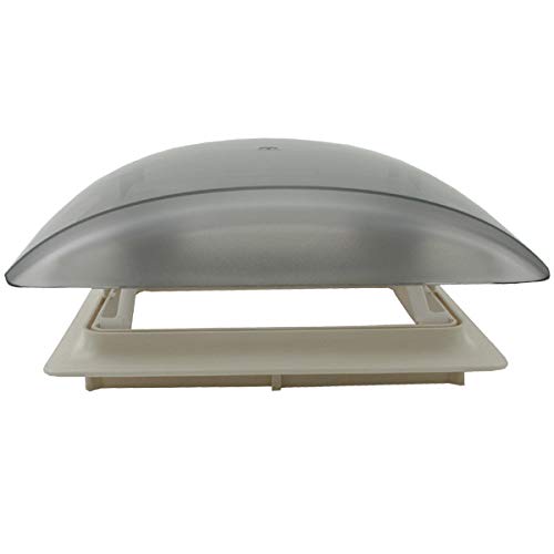 pro-Styling MPK Vision Vent S eco getönte Klarglas Dachluke Dachfenster Dachhaube 28 x 28 mit Rollo + Netz (Schwarz, Aerodynamisch, Kunststoff, Schraubmontage, Auto, Van, Geländewagen)