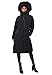 MARIKOO Damen Winterjacke Stepp Winter Jacke gesteppter Wintermantel warm lang Mantel [B949-Benik-Schwarz-Gr.L]