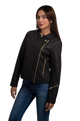 Nine West faux-leather biker modern jacket2