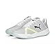 PUMA Unisex Accelerate Turbo II Handballschuhe Hallenturnschuh, White-Black-Fizzy Light-Nitro Blue, 41 EU
