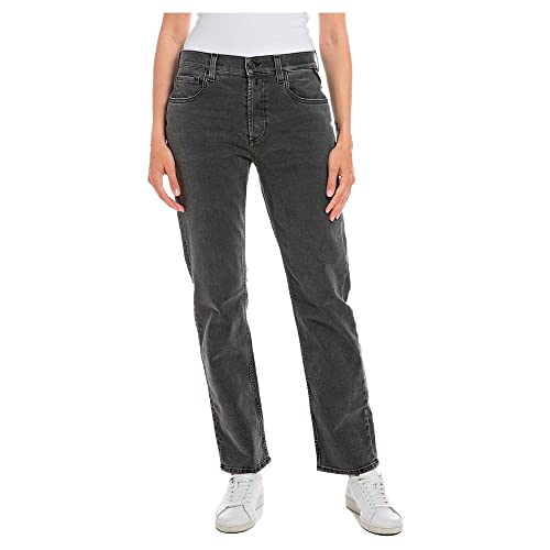 REPLAY WB461 Maijke Straight 573 Online Jeans, Dark Grey 097, 29W / 28L para Mujer
