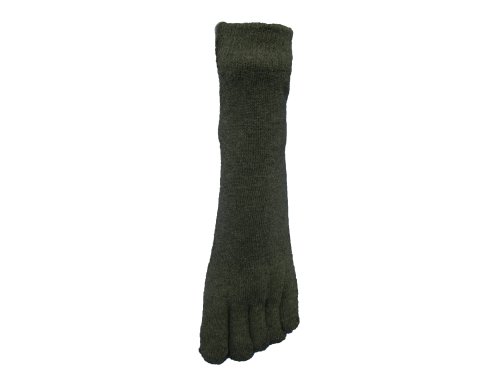 COUVER Charcoal 5 Finger Women's Stick Ankle Toe Sock Winter Use, (1 Pair)