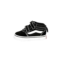 Vans Unisex Kids Ward Mid V-Velcro Sneaker, Suede Canvas Black White, 3 UK