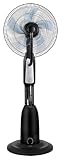 SILVANO Ventilador Nebulizador de Pie 90W con Mando a Distancia | Ventilador con Agua y Pulverizador | 3 Velocidades,8–3L (MistFlow Basic)
