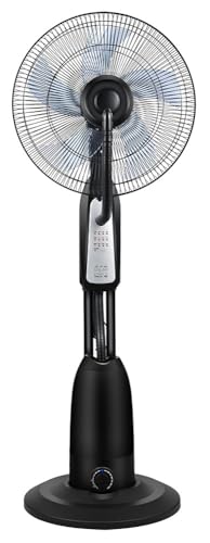 SILVANO - Ventilador Nebulizador de Agua 2.8 L con Mando a Distancia, 90W, 3 Modos de Uso, Incluye Temporizador, Silencioso, Base Estable, Pantalla Tactil Digital
