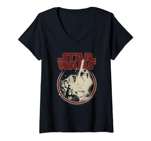 T-shirt Star Wars col v femme coupe flatteuse fini les hauts informes