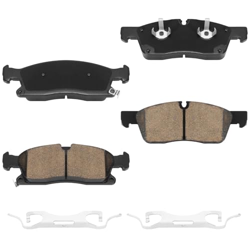 Image of D1455 Front Ceramic Brake Pads Kit Fit For Dodge Durango 2011-2016, For Jeep Grand Cherokee 2011-2016, For Jeep Grand Cherokee 2021