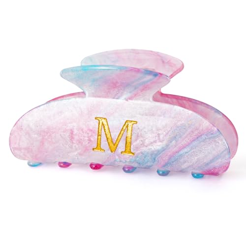 Image of Hair Clips for Women | Monogram Hair Claw Hair Accessory | Personalized Gifts for Women Teen Girl Trendy Stuff | Cute Hair Claws | Gifts for Girls Her Mom Bridesmaid Wife - Lavender,M