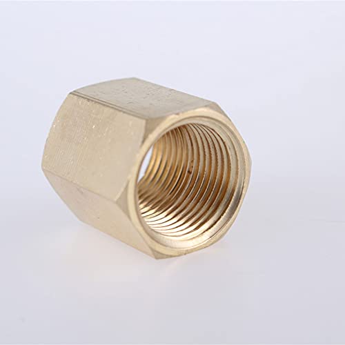 Qinlu-Brass Connector Hose Fitting Brass Copper Hose Pipe Fitting Hex Nut Rod Coupling Coupler Straight Fast Connetor Female Thread 1/8