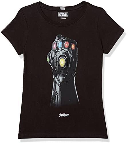 T-shirt Marvel motif logo brisé coupe fille manches courtes confort