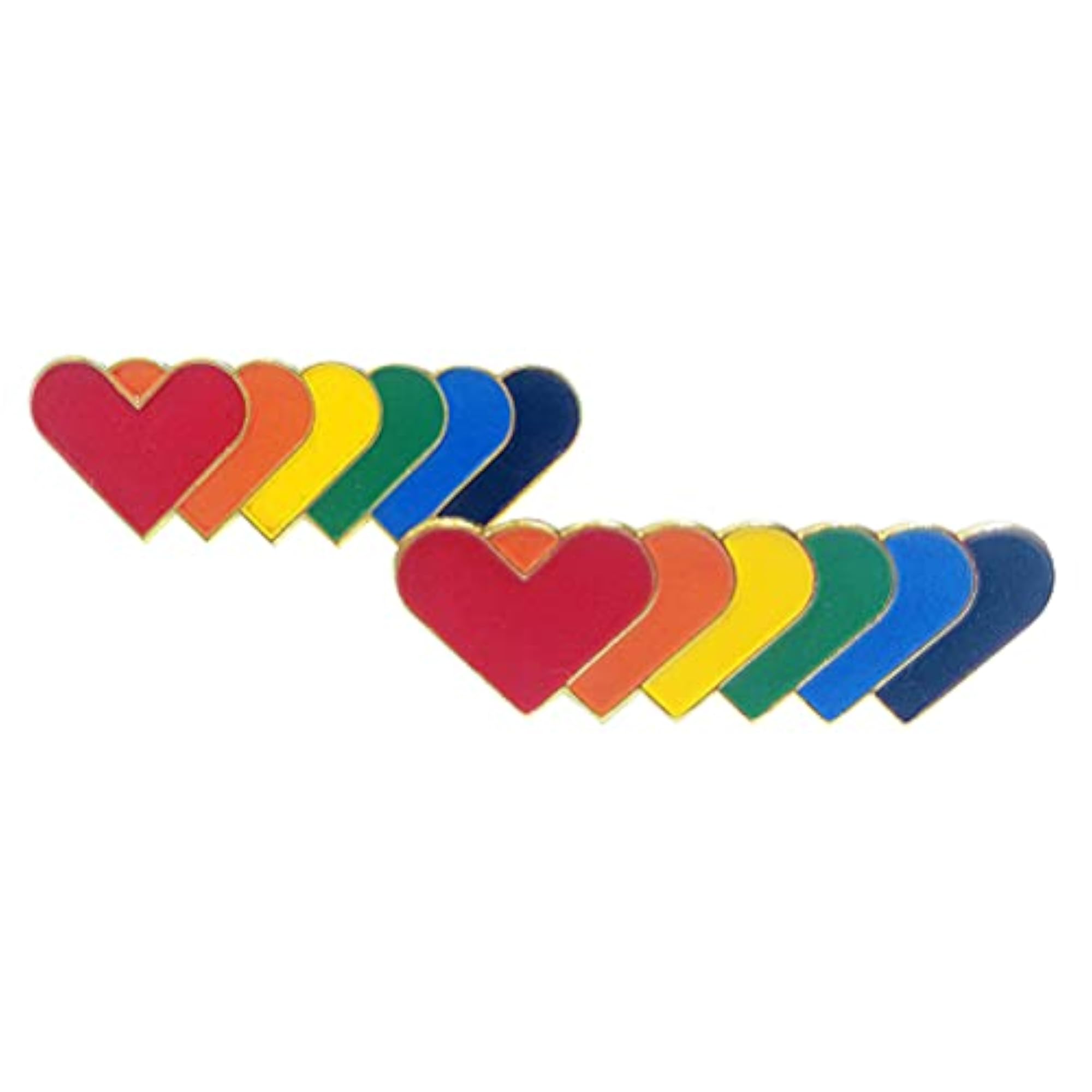 10pcs Rainbow Stripe Shaped Brooches, Elegant Accessories