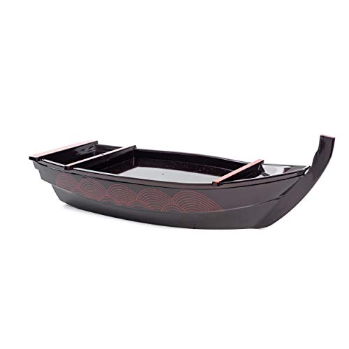 ASIAN HOME Japanese Sashimi Sushi Boat Plate Detachable Serving Tray For Restaurant Home