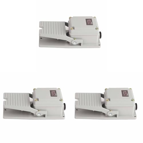 3Pcs Aluminum Alloy Foot Pedal Switch, Nonslip Design for Medical Instrument, Textile, Welding