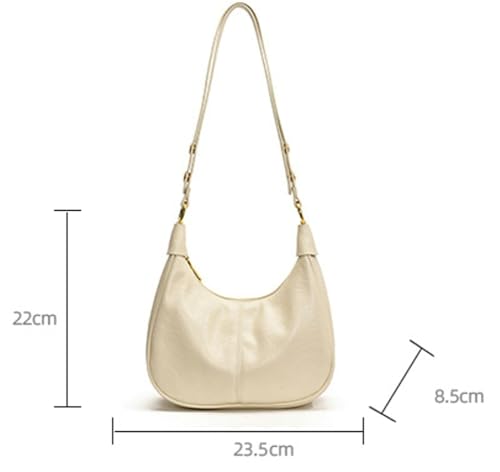 Shoulder Bag for Women Soft PU Leather Crescent Tote Handbag Retro Classic Satchel Crossbody Underarm Hobo Purse Clutch2