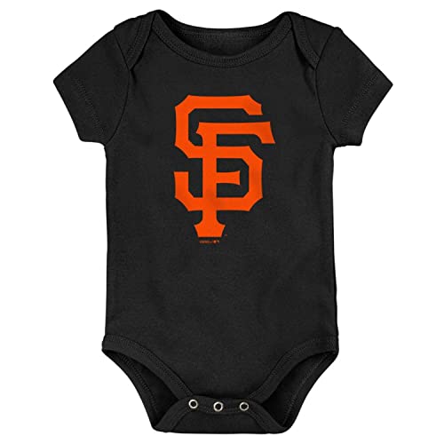 Image of Genuine Stuff MLB Newborn & Infants 0-24 Months Primary Logo Onesie Bodysuit Romper (San Francisco Giants, 3/6 Months)