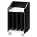 朝日木材加工 楽譜収納 PIANO WAGON 幅30cm 奥行29cm 高さ52cm ブラック×ホワイト 完成品 AS-PW30