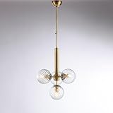 Nombre de lumières : 4 Bonetti Illumina Lustre Contemporain Harmonie Métal Bronze 4 lumières E14