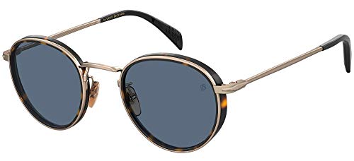 David Beckham, Sunglasses DAVID BECKHAM DB 1033S 2IK HAVANA GOLD 49-23-145 MM OVAL METAL MEN, Color: Havana, Gold