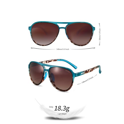 Image of Jefoo Polarized Aviator Sunglasses for Women Men Retro Trendy Sports Sunglasses for Outdoor UV400 Protection