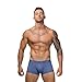 Rounderbum Men’s Lift Tech Boxer Trunk – Blue Ice, Medium – Hidden Band Butt Lifting Underwear for Men, No Padding, Cotton-Stretch, 3 Colors