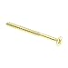 Prime-Line 9036327 Wood Screws, Flat Head, Phillips Drive, #12 X 3 in., Solid Brass (25 Pack)